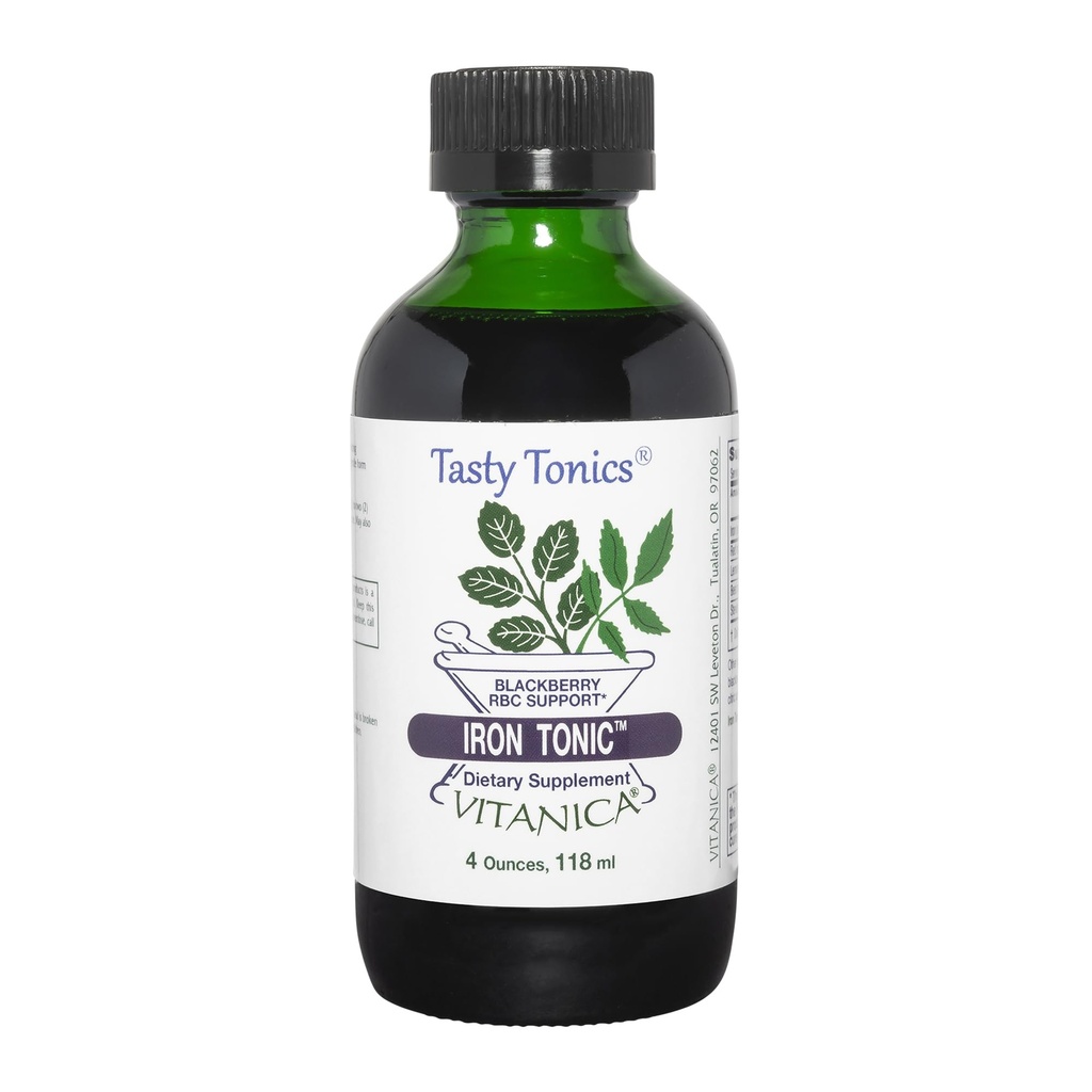 Vitanica Demir Tonic, Liquid Iron Supplement, Red Blood Hücre Desteği, Vegan, 4 Ounce