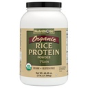 NutriBiotic sertifikalı Organik Rice Protein Plain, 3 Pound | Low Carbohidrat Vegan Protein Toz | Raw, Certified Kosher & Keto Friendly | Made Without Chemical, GMOs & Gluten | Easy to Digest