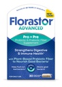 Florastor Advanced Pro+Pre Daily Probiyotik ve Prebiyotik Supplement for Women and Men, Boosts Good Bakteri, Saccharomyces Boulardii CNCM I-745 (30 Capsules)