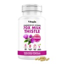 Vitapia Organik Süt 70:1 Tamam - Liver Cleanse Detox & Tamir, Liver Health Support, Antioksis - 120 Vegan Capsules, GMO, Gluten Free