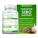 Onaylanmış Bilim Siboprin - 60 Capsules - Destek Gut Balance, Soothe Intestinal Irritation, Cramps ve Bloating - Caprylic Acid, Barberry, Oregano - Vegan