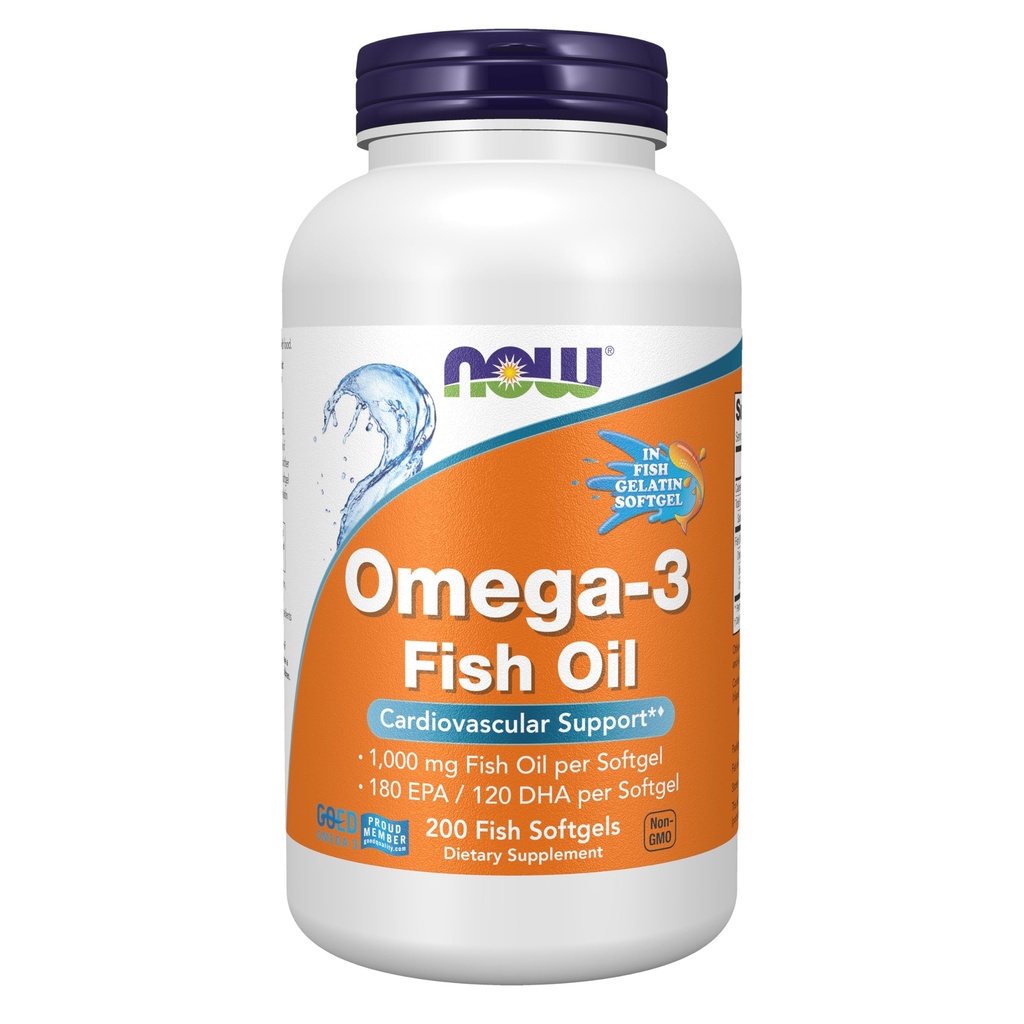 Şimdi Gıdalar Tamamlıyor, Omega-3 180 EPA / 120 DHA, Moleküler Olarak Depres, Cardiovascular Destek*, 200-Fish Gelatin Softgels,Packaging değişebilir