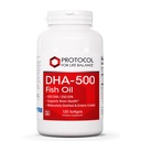 PROTOCOL FOR LIFE BALANCE DHA-500 - DHA 500mg & EPA 250mg - Fish Oil Supplement - Brain Health & Support - Easy Digestion - Non-GMO & Halal - 120 Softgels