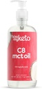 Kiss My Keto MCT Oil C8 – 32 oz Pure C8 MCT Oil Chem Yakıt – Pompa ile Şişe – Yüksek Octane Caprylic Asit – Keto Pure MCT Coconut Oil Beyin Yakıtı – Sıvı Coconut MCTOil Saf C8