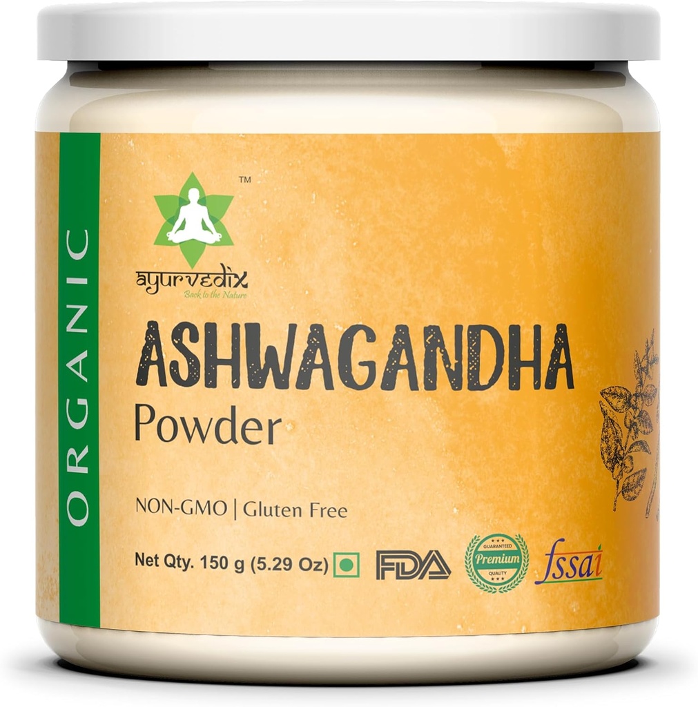 Organik Ashwagandha Kök Toz | 5.29oz Reusable Jar | Hindistan'dan% 100 Raw | Withania Somnifera - Ayurvedic Herbal Supplement Toz