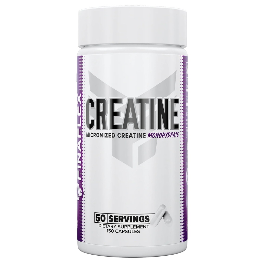 FINAFLEX Pure CREATINE - 150 Capsules - Muscular Güçlü, Boyut ve Performansı - %100 Saf, Mikronized Kretin Monohidrat - NSF Sertifikalı - 50 Hizmet