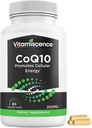 CoQ10, One Pack, 200 mg, 60 Capsules Kont. Hücreleri Enerji, Antioksi, Co q10 Supplements, for Men and Women.