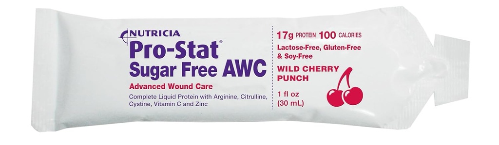 Pro-Stat AWC Sugar-Free protein Packets, Wild Cherry Punch, 1 oz (96 Kont) - Yara Bakımı, Kas Recovery, Lactose & Gluten-Free Supplement Supplement