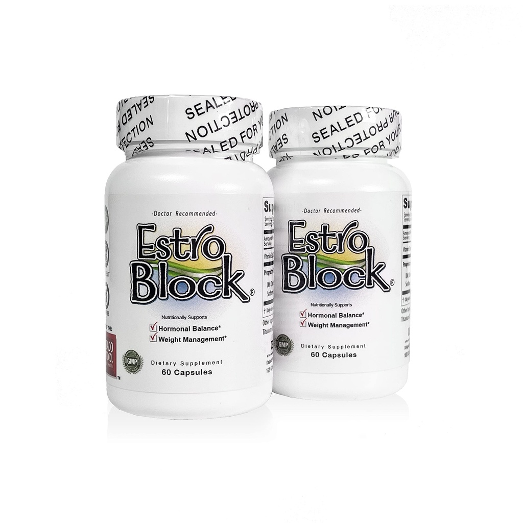 Estroblock - 2Pack 120 Capsules Total - DIM & Indole 3-Carbinol for Natural Hormonal Hormon Dengesi, Acne - Anti Toxic Estrogen Aromatase Inhibitor Blocker. Vegan,Soy-Free, Dairy-Free, Non-GMO (2)