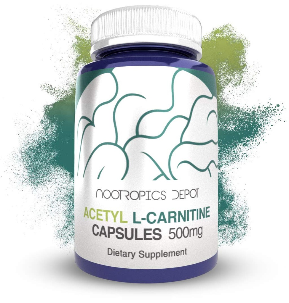 Nootropics Depot Acetyl L-Carnitine Capsules | 500 mg | 90 Kont | HCL Form | Enerji Tamam | Destekler Mitochondrial Function | ALCAR HCL HCL