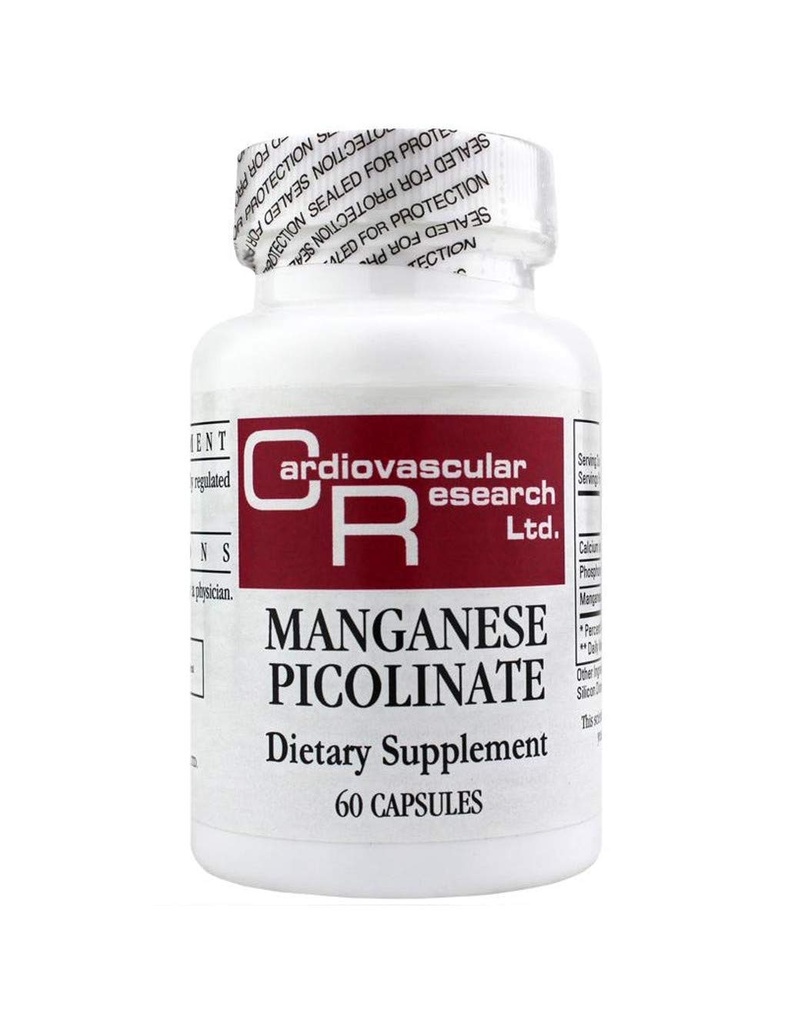 Cardiovascular Research Manganese Picolinate, White, 60 Kont