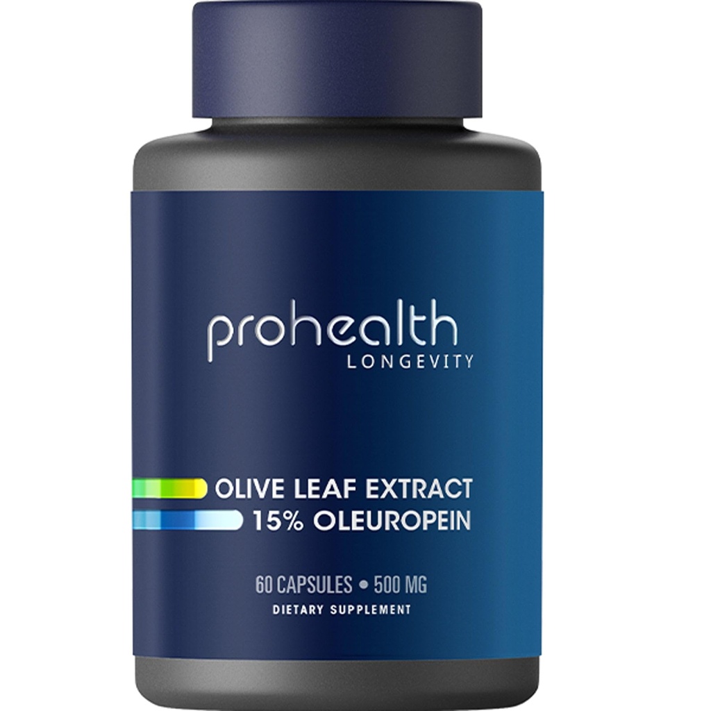ProHealth Olive Leaf Extract (% 15 Ol Europein) (500 mg, 60 Veggie Capsules)