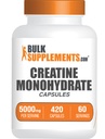 BulkSupplements.com Kretine Monohidrat Capsules - Micronizedtine Pills - Gluten Free, 7 Capsules per Service (5000 mg), 420 (Kap 1)