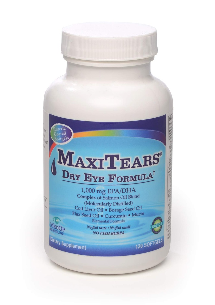 MedOp MaxiTears® Kuru Eye Formula 120 yumuşakgels, 1bottle