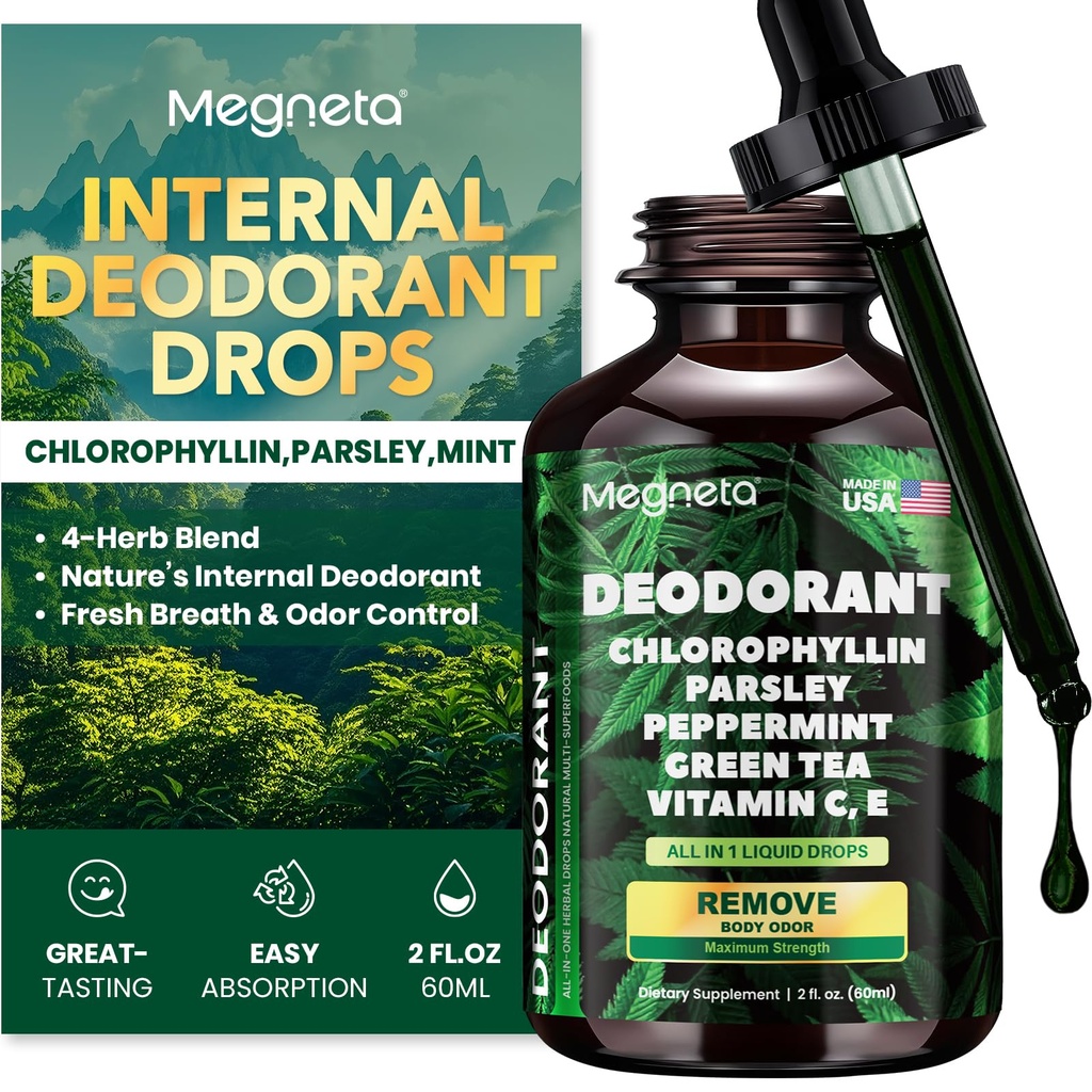 Chlorophyll Liquid Drops – Kadınlar ve Erkekler için Tamamlanması – Detox, Energy & Skin Health Support – Vegan, Non-GMO, 2 Fl Oz