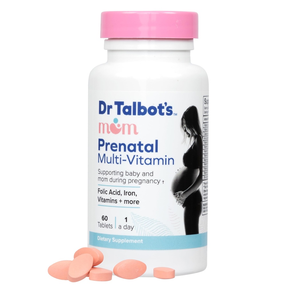 Dr. Talbot'un annesi Prenatal Multi-Vitamin Daily Supplement - Folic Acid, Iron, Vitaminler ve Daha Fazla - 60 Tablet