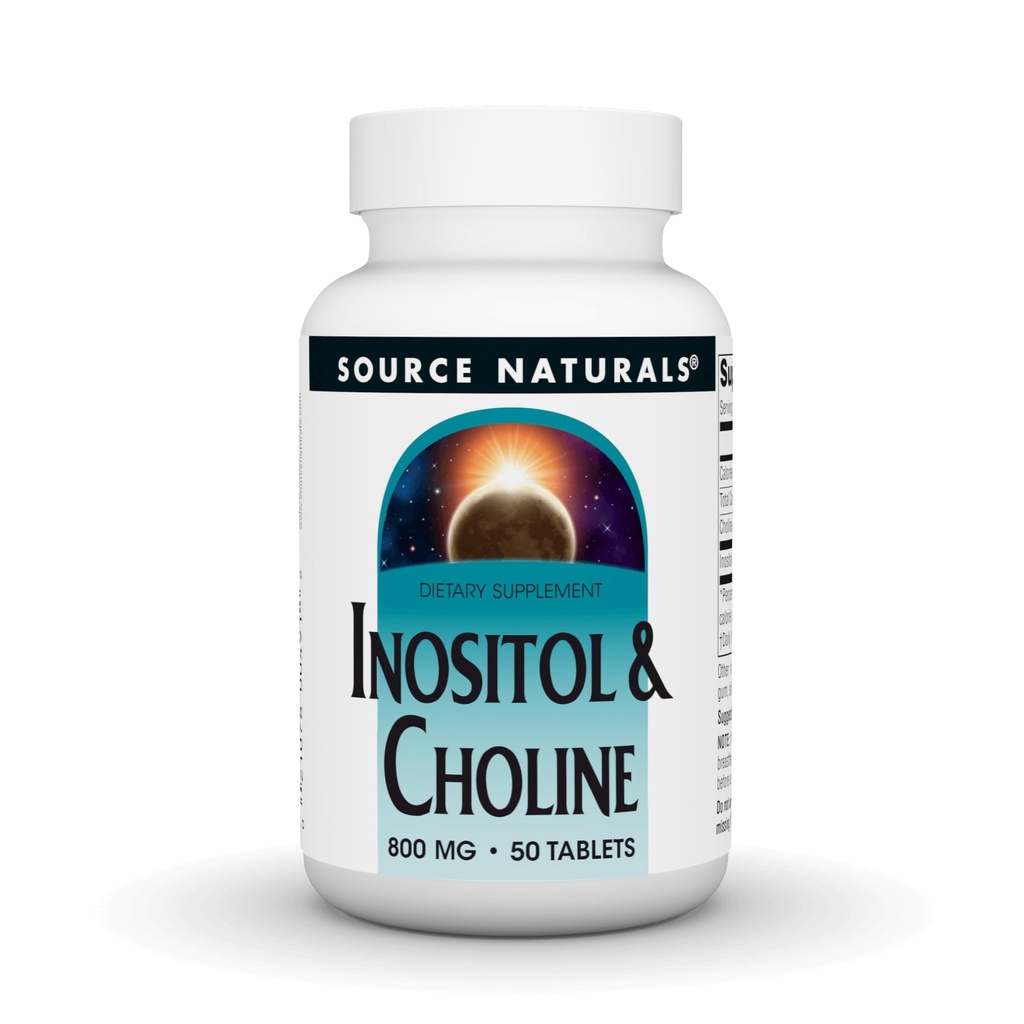 Source Naturals Inositol & Choline 800 mg Sağlıklı Nerve Fonksiyonlar - 50 Tablet