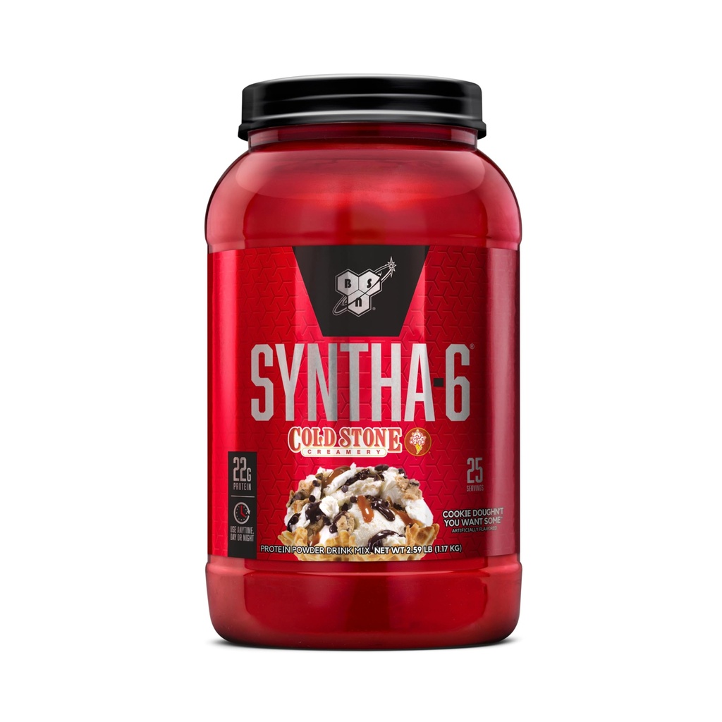 BSN Syntha-6 Whey Protein Toz, Cold Stone Creamery- Cookie Doughn't You Want Some, Micellar Casein, Milk Protein Isolate Toz, 25 Hizmetler