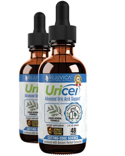 Uricel - Gelişmiş Uric Acid Support & Cleanse Supplement - Daha İyi Abhidrasyon için Sıvı Teslimat - Tart Cherry, Chanca Piedra, Celery Seed, Turmeric & More!