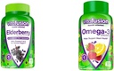 Vitafusion Elderberry Gummy Vitamins 90ct & Omega-3 Gummy Vitamins Berry Lemonade Flavored 120ct