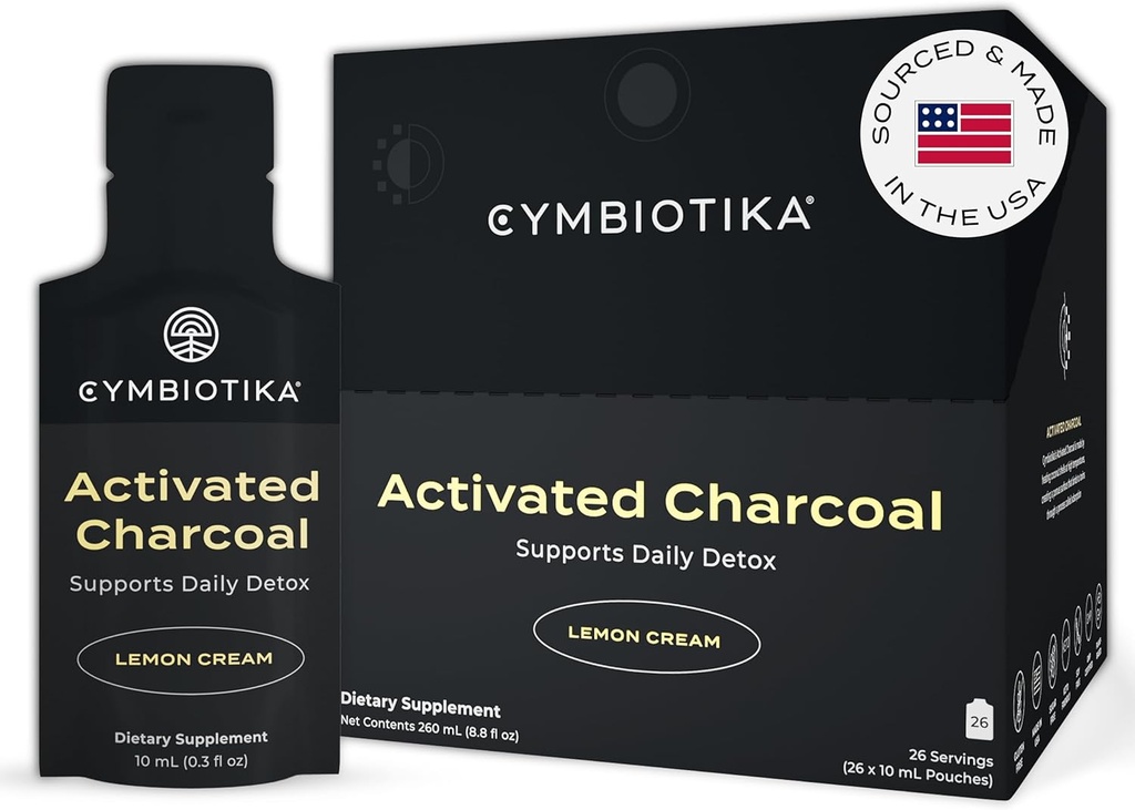 CYMBIOTIKA, Bloating, Gut Health & Digestive Support, Helps Detox, Vitamin E, Lemon Cream Flavor, Vegan, 26 Paket