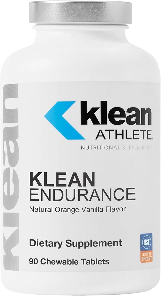 Klean Athlete Klean Endurance | D-Ribose to Restore Energy, Support Cardiac Function and Reduce Muscle Fatigue | NSF Certified for Sport | 90 Chewable Tablets | Natural Orange Vanilla Flavor