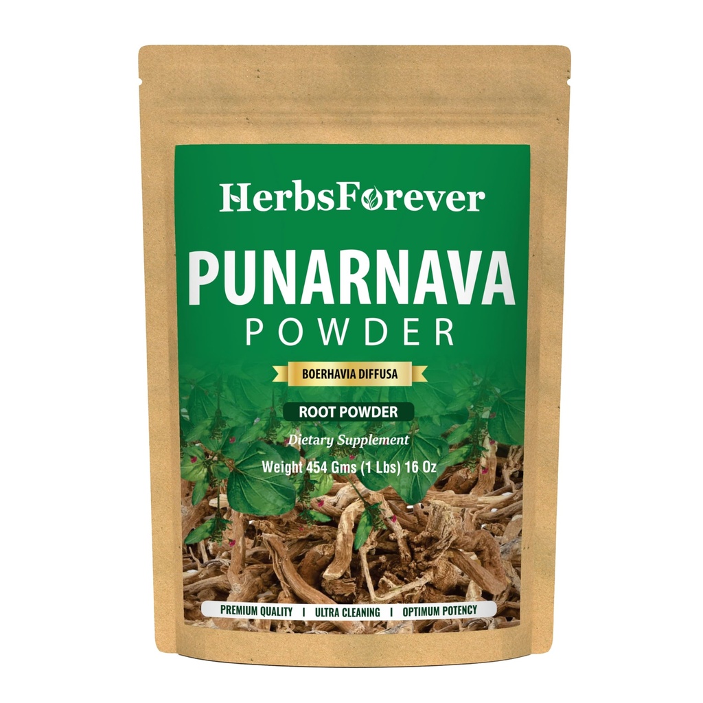 HerbsForever Punarnava Toz | Boerhaavia Diffusa | Ayurvedic Herbal Supplement | Destekler Genel Wellness | Non-GMO, Vegan | 454 GMS