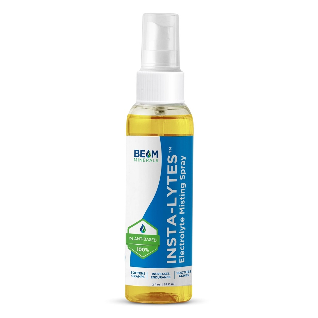 BEAM MINERALS Insta-Lytes | Leg Cramps Hemen Electrolyte Misting Spray | Fulvic Acid Trace Minerals | Hızlı Micronutrients Supplements | 2 f Oz