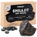 Pure Himalaya Shilajit Kuru Drops, 100% Pure Natural Shilajit, Grade A, Max Potency 85+ Temiz Trace Minerals & Fulvic Acid for Energy, Metabolism & Immune Support Supplement for Men & Women (60 sekme)