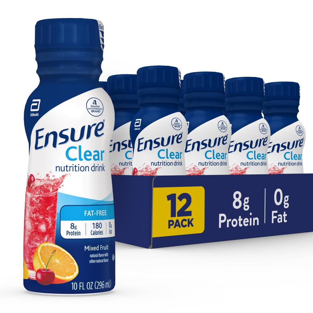 Clear Karma Meyve Beslenmesi | 8g protein, 15 Vitamin & Minerals | Fat-Free | Hazırlanmaya hazır | 10 fl oz, 12 Pack