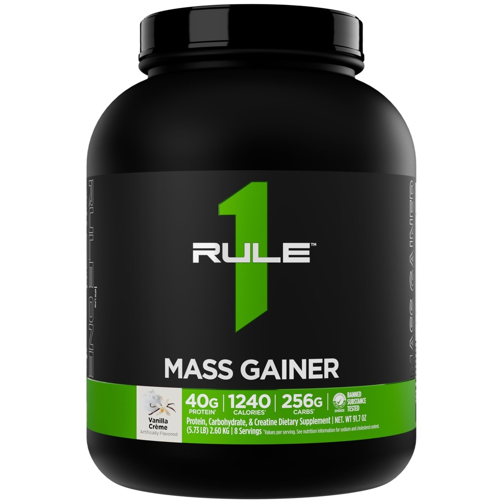 Kural 1 Mass Winer - High-Calorie Kilo Formula 1.220+ Calories, 250g+ Kompleks Carb Mix, 40g All-Whey Proteinleri (8 Hizmetler, Vanilla Crème)