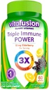 Triple Immune Power Gummy Vitamins Vitafüzyon ile uyumlu, 60ct-L8