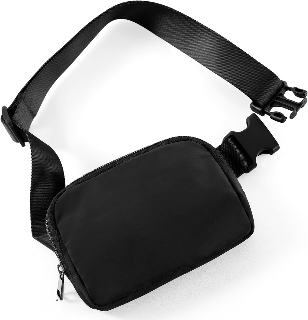 ODODOS Unisex Mini Kemer Bag Atıcı Küçük Fanny Pack for Workout Run Traveling Hiking, Black Black