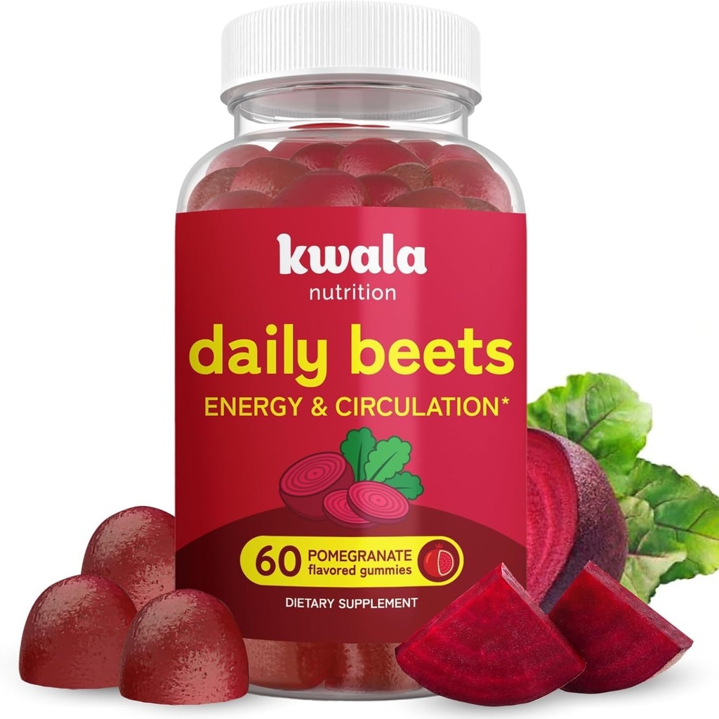 Enerji için Arıt Gummies, Nitrik Çimento ve Kalp Sağlığı | Grape Tohumu Üretimi ile Süper Nitrik Çimento Supplement | Pomegranate Flavor | Vegan, Non-GMO | 60 Arıt Chews, Chewables
