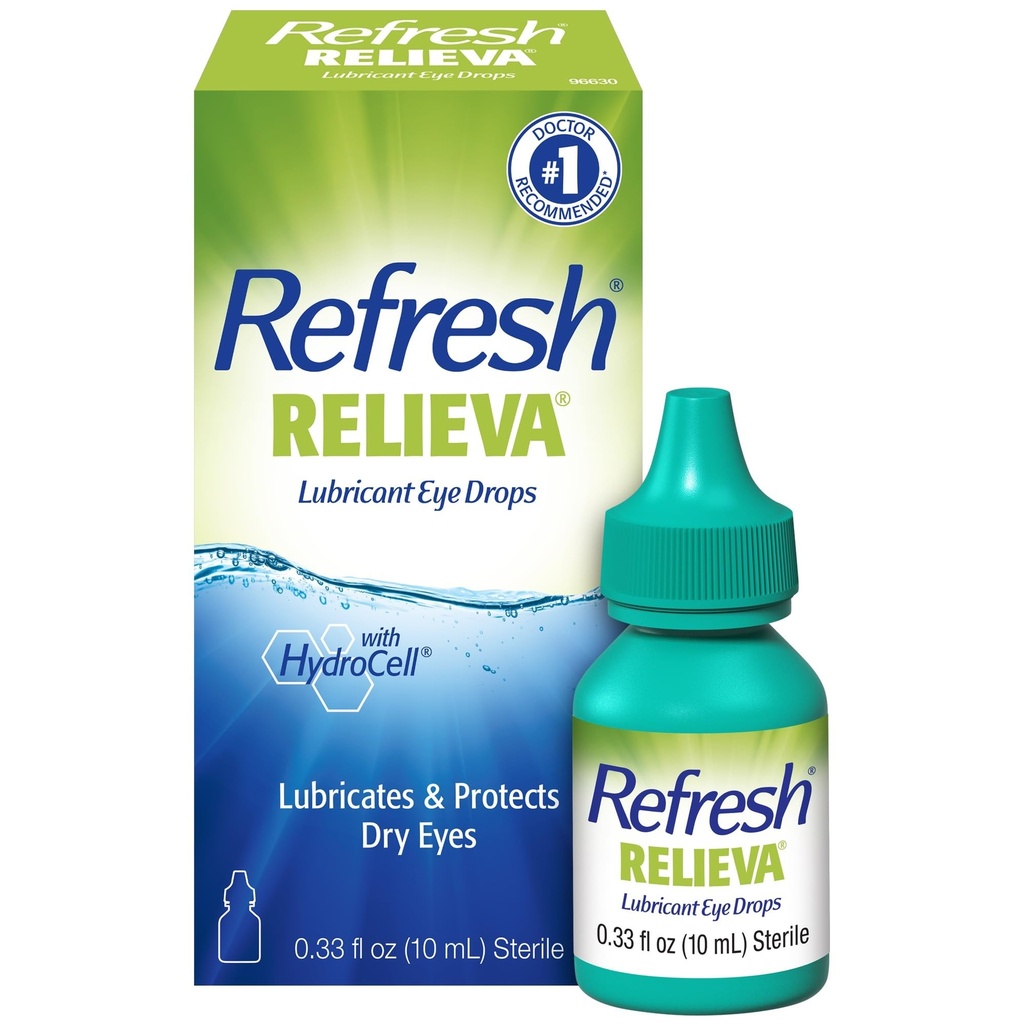 Rene Relieva Lubricant Eye Drops, 0.33 Fl Oz Sterile, Ambalaj Varyabilir