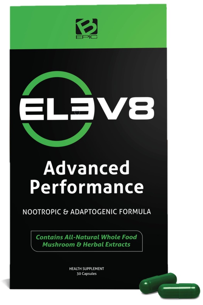 BEpic ELEV8 Advanced Performance Supplement - 30-Day Supply (30 Capsules) | Optimal Sağlık ve Fonksiyonlar için Eski Tıbbi Sırlar (Pazar Mayıs Vary)