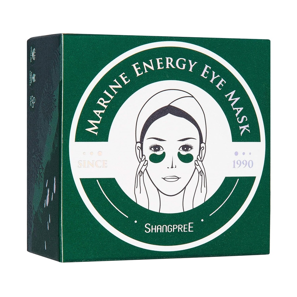 SHANGPREE Eye Mask (30 çift / 60 maske), göz yamaları altında, Premium Koreli Skin Care (Marine Energy)