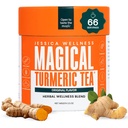 JESSICA WELLNESS Magical Turmeric Tea with Ginger, Black Pepper and Stevia | Turmeric Toz Organik Ölme | 3.5 oz (Original Flavor)