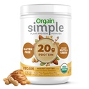 Orgain Organic Simple Vegan protein Toz, Peanut Butter - 20g Plant Temel Protein, Daha az Malzemeler ile, Yapay Tatlıcılar, Gluten Free, No Dairy veya Lactose, 1.25 lb (Pazar Mayıs Vary)