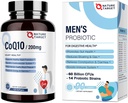 Erkekler için 60 Milyar CFUs14 Strains & CoQ10 200 mg Yumuşakgels with PQ Antioksi for Heart-Health and Energy Production Productionbiyotiks