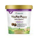 NaturVet – VitaPet Puppy Daily Vitaminleri Köpekler için - Plus Nefes Yardımı - özellikle Temel Vitaminler, Mineraller, Amino Asits & Fatty Asits (70 Soft Chews) ile Puppiler sağlamak için formüle edilmiştir.