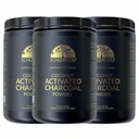Organik Charcoal Toz Aktif Charcoal Natural, Vegan, Organik, GMO Free - Büyük Şişe 25 oz Toz - 3pack