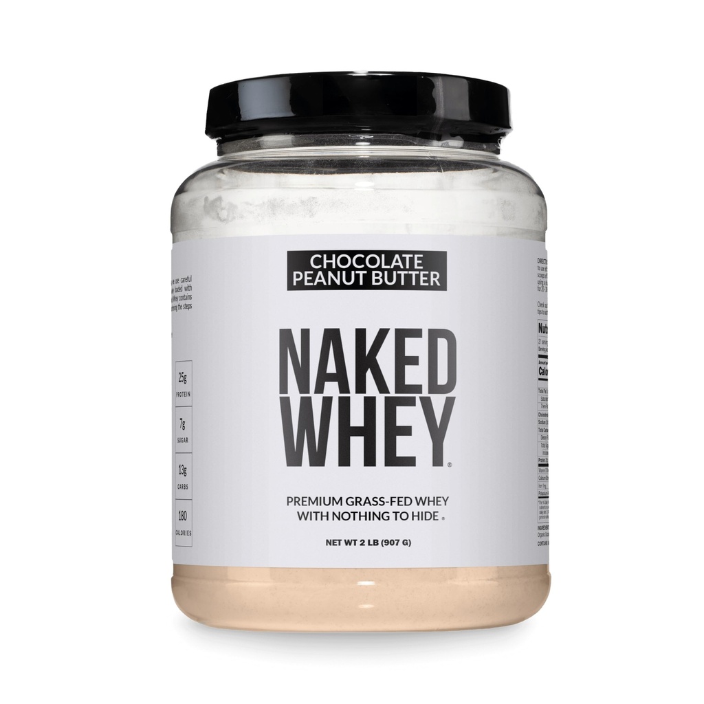 NAKED Whey Chocolate Peanut Butter Protein Toz, Grass Fed Whey, No GMO, No Soy ve Gluten Ücretsiz. Yapay, Yardım Büyüme ve Kurtarma - 21 Hizmetler