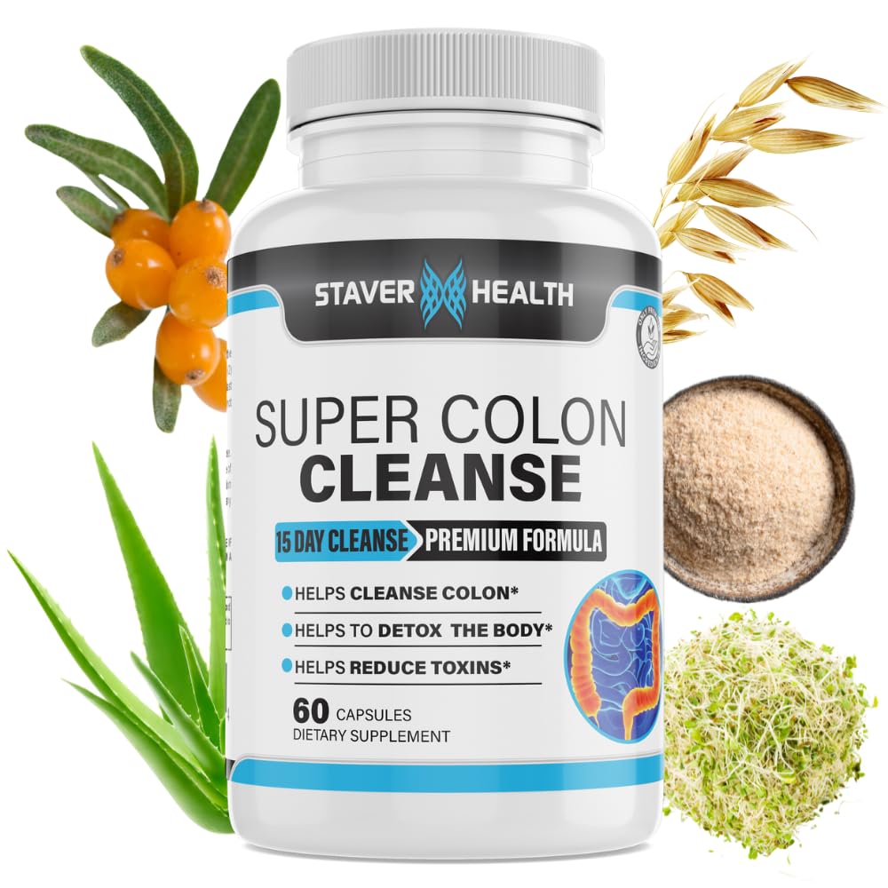 Super Colon Cleanse - 15 Day Cleanse, Colon Cleanse Pills, Colon Cleanser & Detox, Psyllium Husk