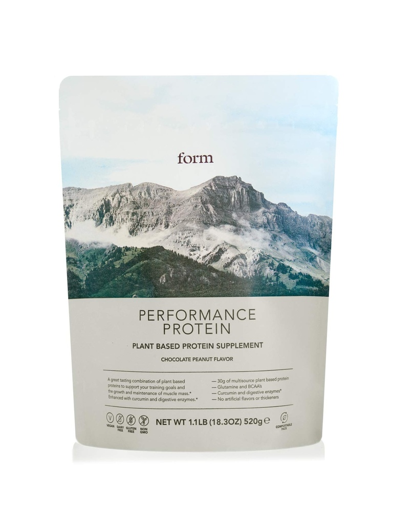 Form Performans proteini - Vegan Protein Tozu - BCAAs ile birlikte Bitki bazlı protein 30g. Perfect Post Workout. Sadece Su ile Büyük Tadılar! (Chocolate Peanut)