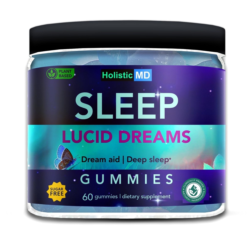 Lucid Dreams Deep Sleep - Mugwort Herb 5 htp Mucuna Pruriens Choline Supplements - Gummies Sugar Free Vegan 60 ctt Herb 5 htp Mucuna Pruriens Choline Supplements - Gummies Sugar Free Vegan 60 ct