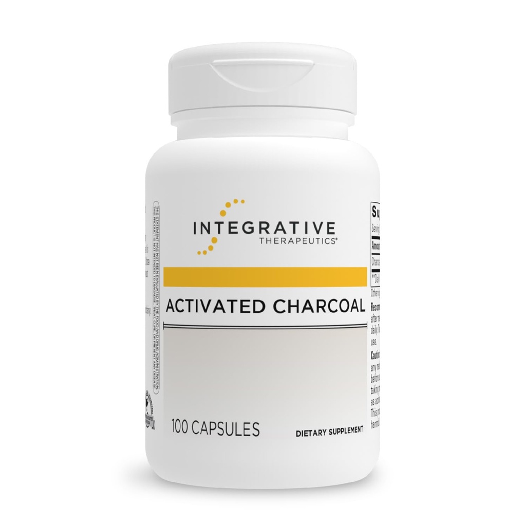 Bütünleştirici Tedaviler Aktif Charcoal - Digestive & Gut Health Supplement* - Gastrointestinal Support* - Gluten-Free & Dairy-Free - 100 Capsules (50 hizmet)