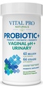 Vital Pro Naturals - Vaginal pH & Urinary Probiyotiks + Prebiyotikler, Postbiyotikler, Parabiyotikler, 4-in-1 Supplement for Women, High Potency, 64 Strains, Digestive, Vaginal, Urinary, Immune Health, 30 ct