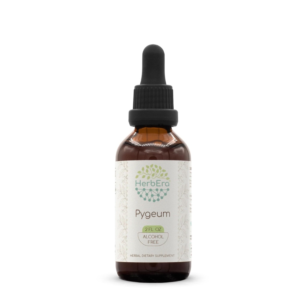 HerbEra Pygeum B60 Alcohol-Free Herbal Extract Tincture, Super-Concentrated Wildcrafted Pygeum (Pygeum Africanum) (2 fl oz)